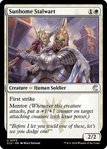 Sunhome Stalwart - Ravnica: Clue Edition (CLU) #73 - Uncommon Magic: The Gathering Trading Card