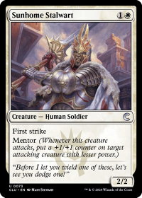 Sunhome Stalwart - Ravnica: Clue Edition (CLU) #73 - Uncommon Magic: The Gathering Trading Card