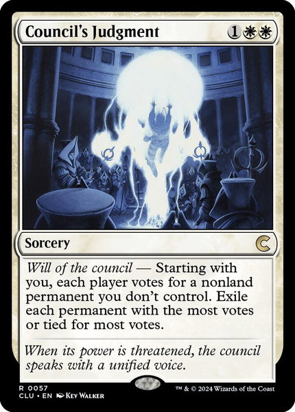 Council's Judgment trading card from Ravnica: Clue Edition Council's Judgment - Ravnica: Clue Edition Magic: The Gathering trading card