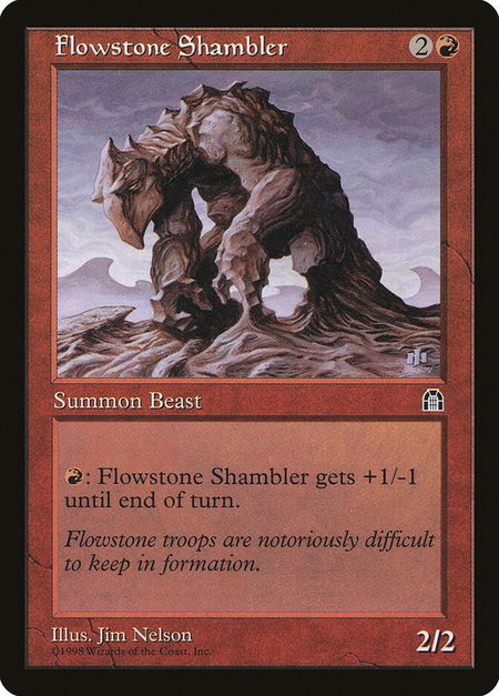 Flowstone Shambler trading card from Stronghold Flowstone Shambler - Stronghold Magic: The Gathering trading card