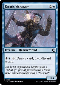 Erratic Visionary - Ravnica: Clue Edition (CLU) #85 - Common Magic: The Gathering Trading Card