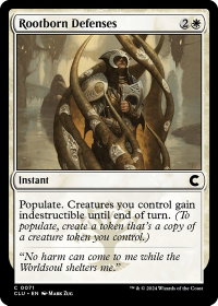 Rootborn Defenses - Ravnica: Clue Edition (CLU) #71 - Common Magic: The Gathering Trading Card