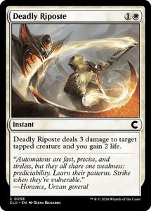 Deadly Riposte - Ravnica: Clue Edition (CLU) #58 - Common Magic: The Gathering Trading Card