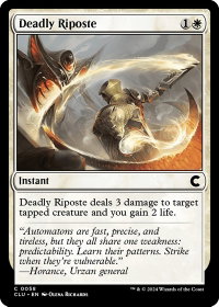 Deadly Riposte - Ravnica: Clue Edition (CLU) #58 - Common Magic: The Gathering Trading Card