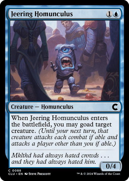 Jeering Homunculus trading card from Ravnica: Clue Edition Jeering Homunculus - Ravnica: Clue Edition Magic: The Gathering trading card