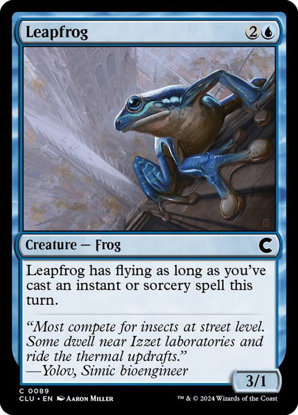 Leapfrog trading card from Ravnica: Clue Edition Leapfrog - Ravnica: Clue Edition Magic: The Gathering trading card