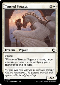 Trusted Pegasus - Ravnica: Clue Edition (CLU) #77 - Common Magic: The Gathering Trading Card