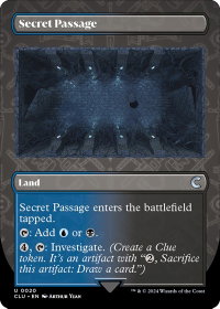 Secret Passage (Borderless) - Ravnica: Clue Edition (CLU) #20 - Uncommon Magic: The Gathering Trading Card