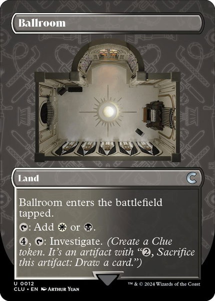 Ballroom (Borderless) - Ravnica: Clue Edition Magic: The Gathering trading card