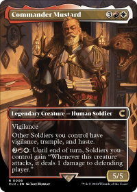 Commander Mustard (Borderless) - Ravnica: Clue Edition (CLU) #6 - Rare Magic: The Gathering Trading Card