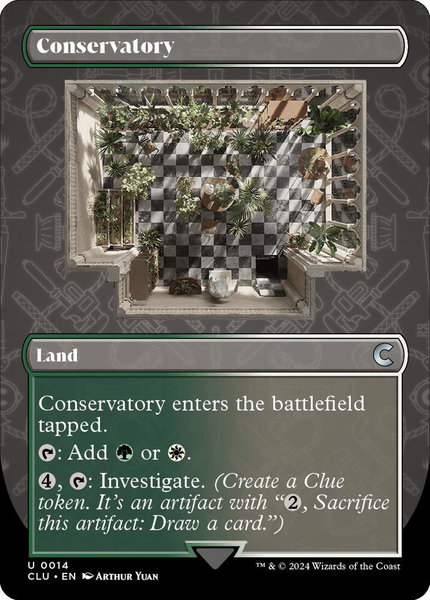 Conservatory (Borderless) - Ravnica: Clue Edition Magic: The Gathering trading card