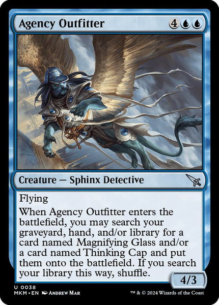 Agency Outfitter trading card from Murders at Karlov Manor Agency Outfitter - Murders at Karlov Manor Magic: The Gathering trading card