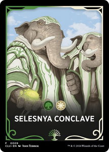 Selesnya Conclave Theme Card - Ravnica: Clue Edition (CLU) #9 - Token Magic: The Gathering Trading Card