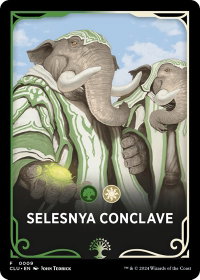 Selesnya Conclave Theme Card - Ravnica: Clue Edition (CLU) #9 - Token Magic: The Gathering Trading Card