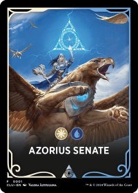 Azorius Senate Theme Card - Ravnica: Clue Edition (CLU) #1 - Token Magic: The Gathering Trading Card