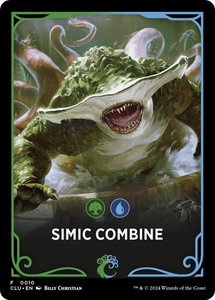 Simic Combine Theme Card - Ravnica: Clue Edition (CLU) #10 - Token Magic: The Gathering Trading Card