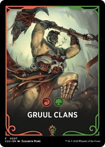 Gruul Clans Theme Card - Ravnica: Clue Edition (CLU) #7 - Token Magic: The Gathering Trading Card