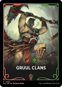 Gruul Clans Theme Card - Ravnica: Clue Edition (CLU) #7 - Token Magic: The Gathering Trading Card