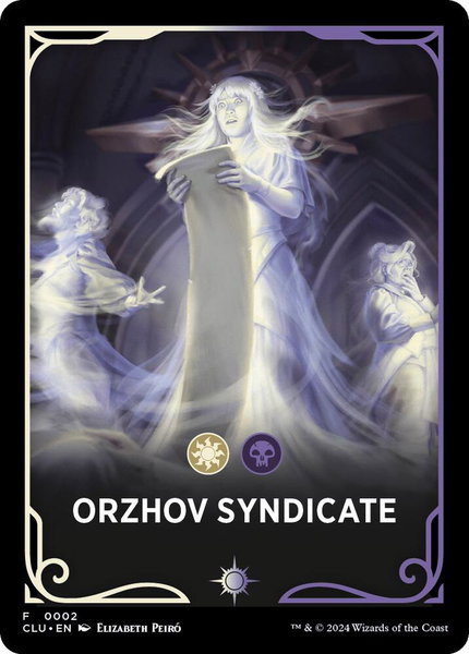 Orzhov Syndicate Theme Card trading card from Ravnica: Clue Edition Orzhov Syndicate Theme Card - Ravnica: Clue Edition Magic: The Gathering trading card