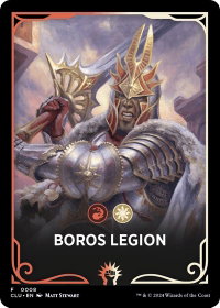 Boros Legion Theme Card - Ravnica: Clue Edition (CLU) #8 - Token Magic: The Gathering Trading Card