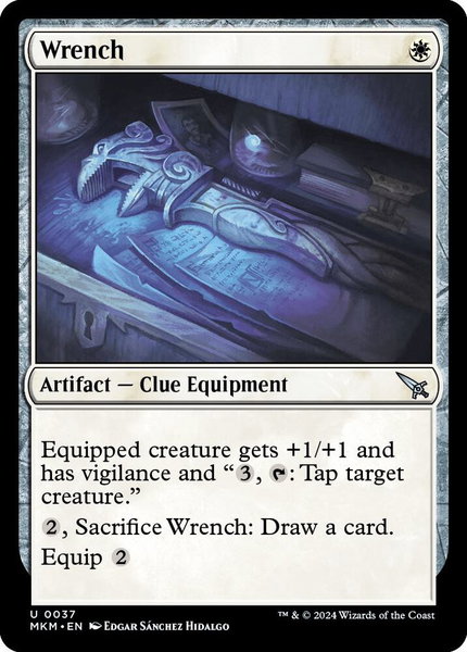 Wrench trading card from Murders at Karlov Manor Wrench - Murders at Karlov Manor Magic: The Gathering trading card