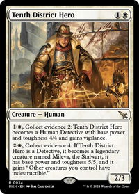 Tenth District Hero - Murders at Karlov Manor (MKM) #34 - Rare Magic: The Gathering Trading Card