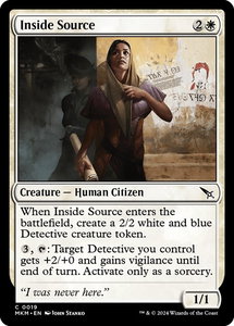 Inside Source - Murders at Karlov Manor (MKM) #19 - Common Magic: The Gathering Trading Card