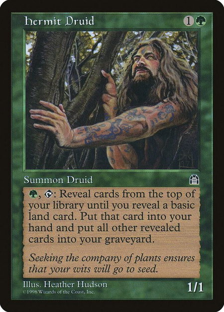 Hermit Druid - Stronghold Magic: The Gathering trading card