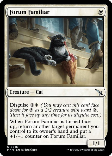 Forum Familiar trading card from Murders at Karlov Manor Forum Familiar - Murders at Karlov Manor Magic: The Gathering trading card