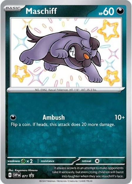 Maschiff - 071 - SV: Scarlet & Violet Promo Cards Pokémon trading card