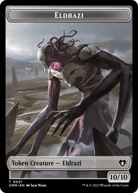 Eldrazi // Knight Double-Sided Token - Commander Masters (CMM) #1 // 7 - Token Magic: The Gathering Trading Card