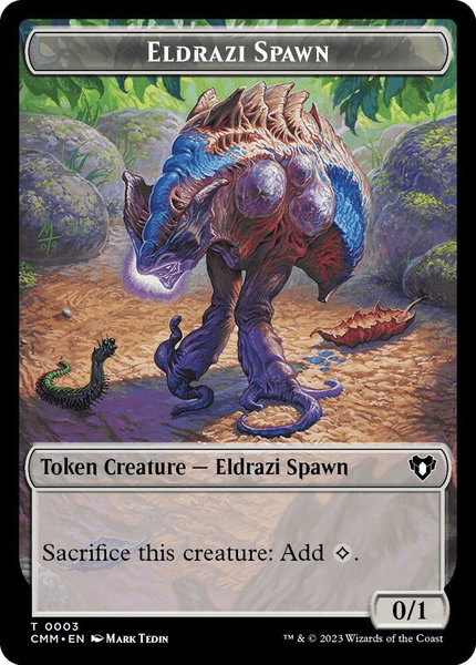 Eldrazi Spawn // Construct (0042) Double-Sided Token trading card from Commander Masters Eldrazi Spawn // Construct (0042) Double-Sided Token - Commander Masters Magic: The Gathering trading card