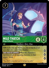 Milo Thatch - King of Atlantis - Into the Inklands (3) #80/204 - Legendary Disney Lorcana Trading Card