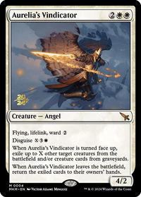 Aurelia's Vindicator - Prerelease Cards (PRE) #4s - Mythic Magic: The Gathering Trading Card
