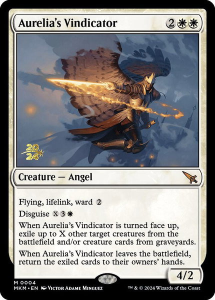 Aurelia's Vindicator - Prerelease Cards Magic: The Gathering trading card