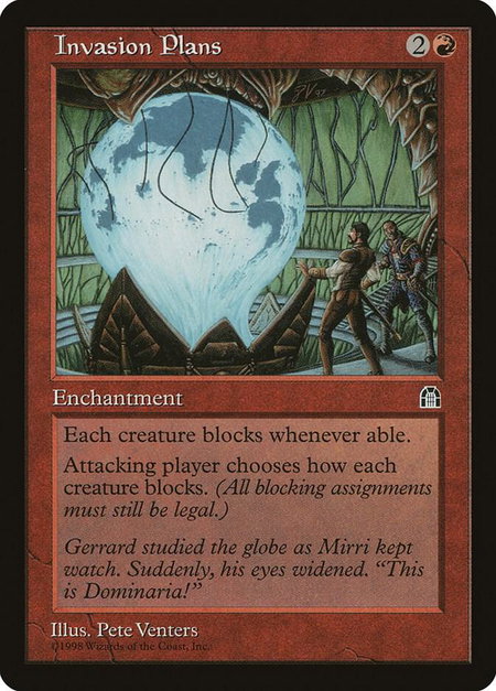 Invasion Plans trading card from Stronghold Invasion Plans - Stronghold Magic: The Gathering trading card