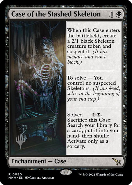 Case of the Stashed Skeleton - Promo Pack: Murders at Karlov Manor Magic: The Gathering trading card
