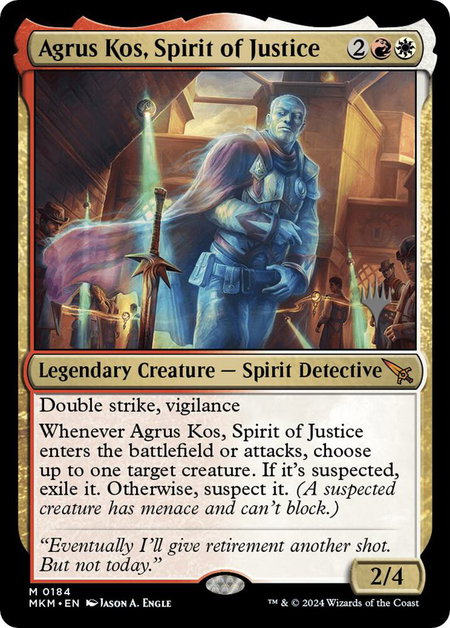 Agrus Kos, Spirit of Justice - Promo Pack: Murders at Karlov Manor Magic: The Gathering trading card