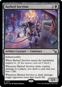 Barbed Servitor - Promo Pack: Murders at Karlov Manor (PPMKM) #77p - Rare Magic: The Gathering Trading Card