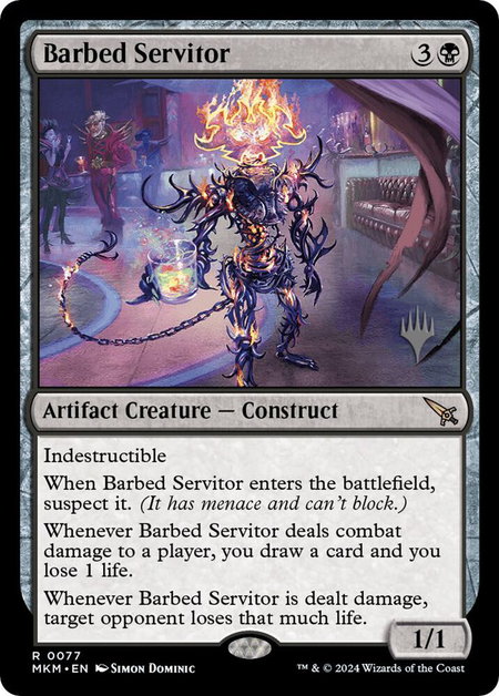Barbed Servitor - Promo Pack: Murders at Karlov Manor Magic: The Gathering trading card