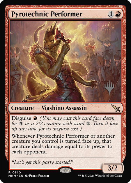 Pyrotechnic Performer - Promo Pack: Murders at Karlov Manor Magic: The Gathering trading card