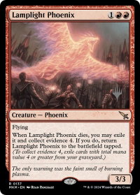 Lamplight Phoenix - Promo Pack: Murders at Karlov Manor (PPMKM) #137p - Rare Magic: The Gathering Trading Card