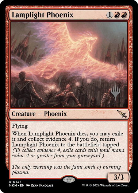 Lamplight Phoenix - Promo Pack: Murders at Karlov Manor Magic: The Gathering trading card