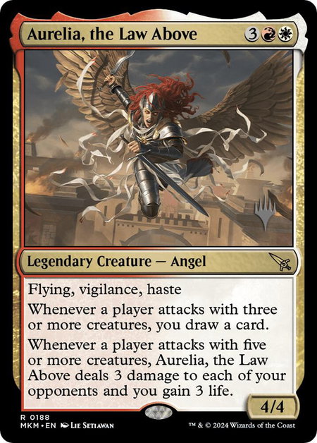 Aurelia, the Law Above - Promo Pack: Murders at Karlov Manor Magic: The Gathering trading card