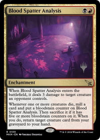 Blood Spatter Analysis - Promo Pack: Murders at Karlov Manor (PPMKM) #189p - Rare Magic: The Gathering Trading Card