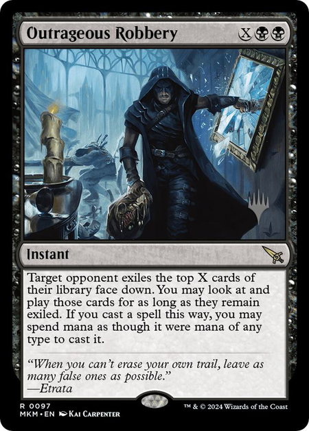 Outrageous Robbery - Promo Pack: Murders at Karlov Manor Magic: The Gathering trading card