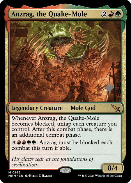 Anzrag, the Quake-Mole - Promo Pack: Murders at Karlov Manor Magic: The Gathering trading card