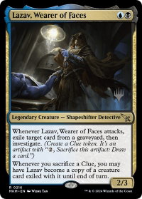 Lazav, Wearer of Faces - Promo Pack: Murders at Karlov Manor (PPMKM) #216p - Rare Magic: The Gathering Trading Card