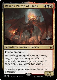 Rakdos, Patron of Chaos - Promo Pack: Murders at Karlov Manor (PPMKM) #224p - Mythic Rare Magic: The Gathering Trading Card