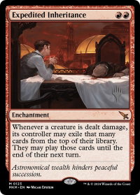 Expedited Inheritance - Promo Pack: Murders at Karlov Manor (PPMKM) #123p - Mythic Rare Magic: The Gathering Trading Card